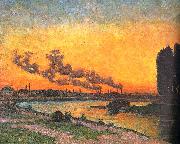  J B Armand  Guillaumin Sunset at Ivry oil painting artist